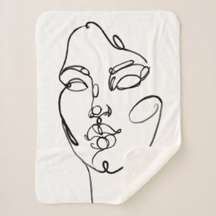Cobertor Sherpa Pensamentos Lineares - Face