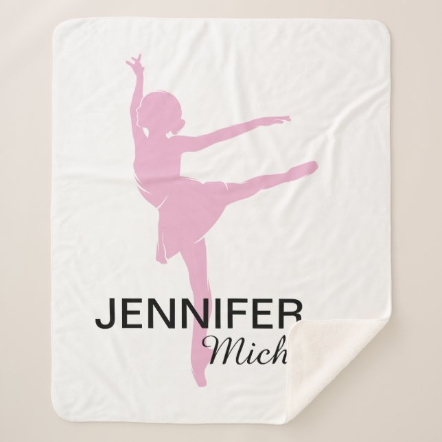 Cobertor Sherpa Pequena Ballerin Rosa]a Sherpa Blanket (Frente)