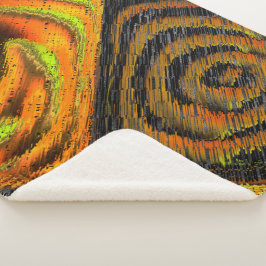 Cobertor Sherpa Pequeno mosaico amarelado transversal e deformado