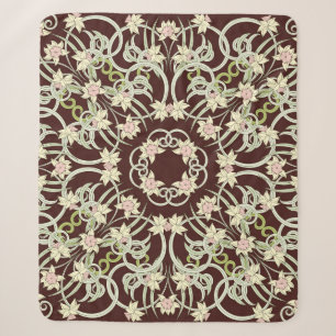 Cobertor Sherpa Pequeno narciso, art nouveau.