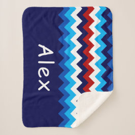 Cobertor Sherpa Pequeno Personalizado Chevron Verm