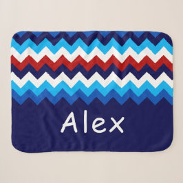 Cobertor Sherpa Pequeno Personalizado Chevron Verm