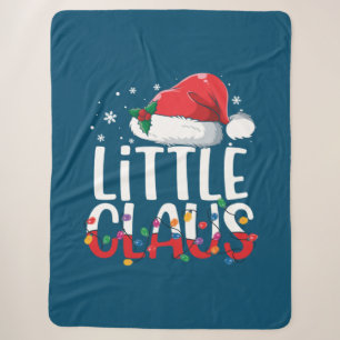 Cobertor Sherpa Pequeno pijama de Natal que corresponde à família 