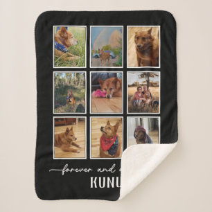 Cobertor Sherpa Perda de Pet Personalised Memorial Photo Collage S