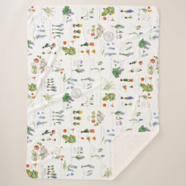 Cobertor Sherpa Perennial garden Sherpa blanket