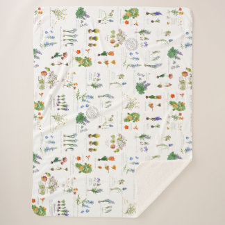 Cobertor Sherpa Perennial garden Sherpa blanket