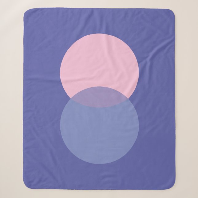 Cobertor Sherpa Periwinkle e rosa (Frente)