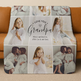 Cobertor Sherpa Personalizado Amo Seu Avô, 8 Fotos