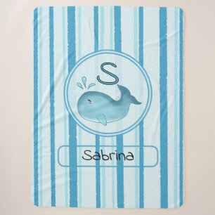 Cobertor Sherpa Personalizado Baleia Baby Fofa
