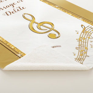 Cobertor Sherpa Personalizado, Boletim de Música, Cozy Sherpa