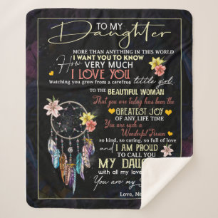 Cobertor Sherpa Personalizado Para Meu Amor Filha Da Mãe