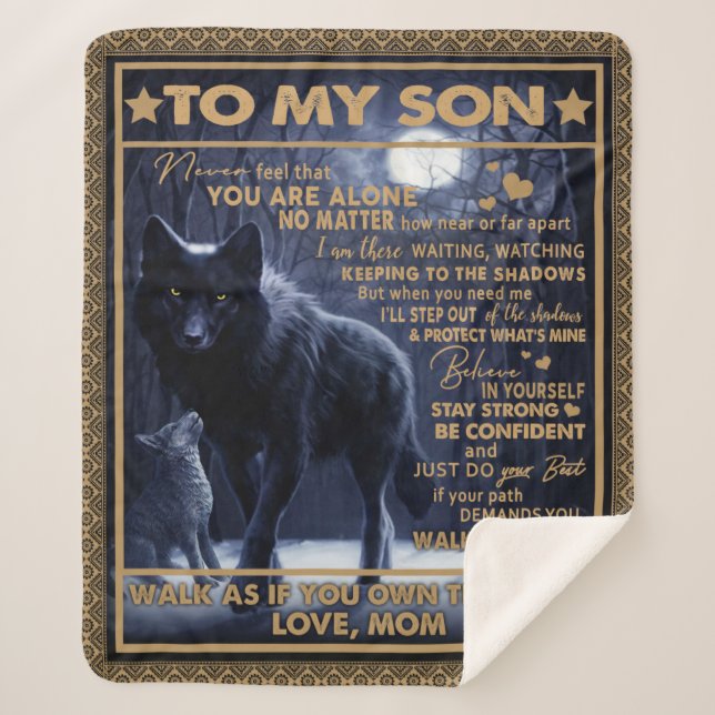 Cobertor Sherpa Personalizado Para Meu Filho (Frente)