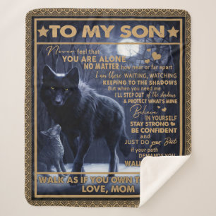 Cobertor Sherpa Personalizado Para Meu Filho, Presente De Anivers