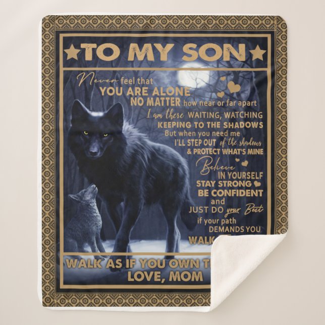 Cobertor Sherpa Personalizado Para Meu Filho, Presente De Aniversá (Frente)