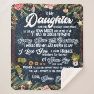 Cobertor Sherpa Personalizado Para Minha Filha Do Seu Pai