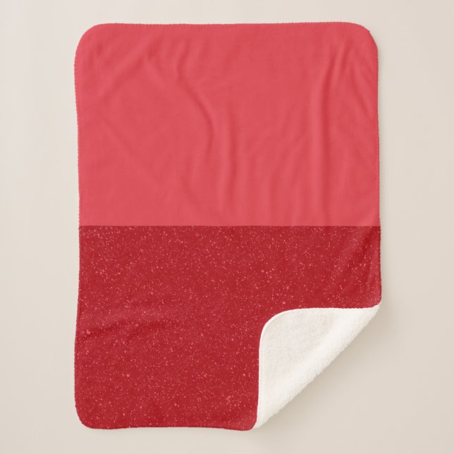 Cobertor Sherpa Personalizado – Vermelho Tomate de (Frente)