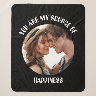 Cobertor Sherpa Personalizado Você É Minha Fonte De Foto De Felici