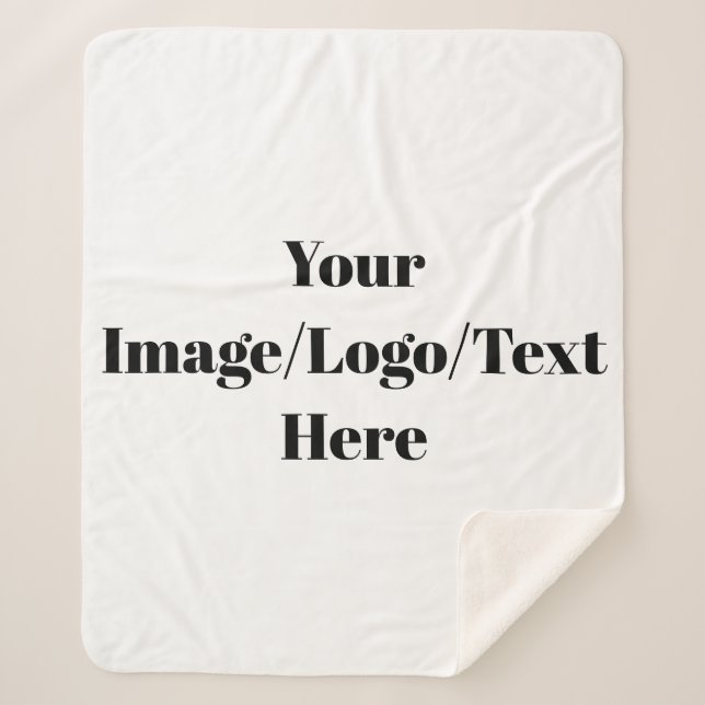 Cobertor Sherpa Personalizar ou personalizar (Frente)