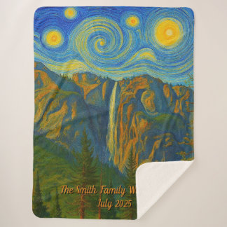 Cobertor Sherpa Personalizar Van Gogh Vale do Yosemite Férias em F
