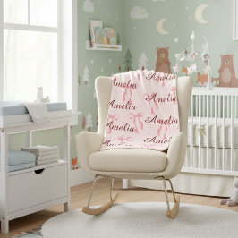 Cobertor Sherpa Personalized Baby Name Blanket – Custom Gift