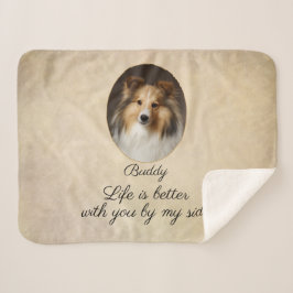 Cobertor Sherpa Personalized Sheltie with You by My Side