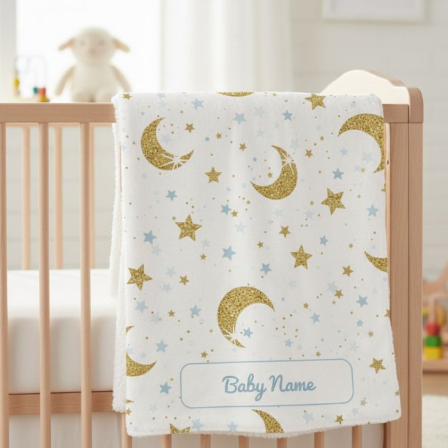 Cobertor Sherpa Personalized Under the Stars Soft Blanket  (Criador carregado)
