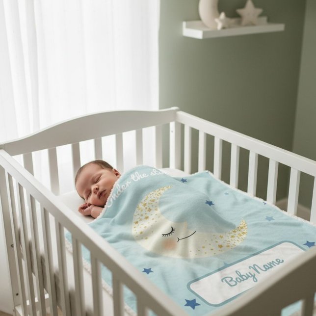 Cobertor Sherpa PersonalizedUnder the Stars Soft Blanket - Baby (Criador carregado)