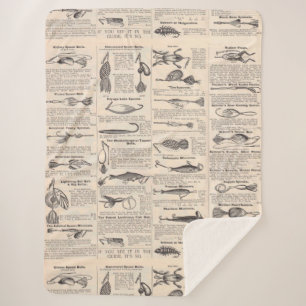 Cobertor Sherpa Pescarias Vintage: Pescador antigo dos anos 1900