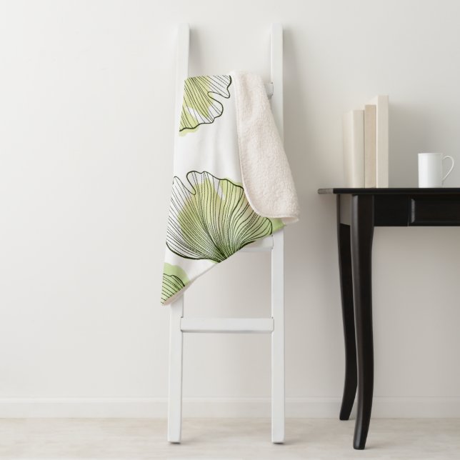 Cobertor Sherpa Pétalas verdes (In Situ)