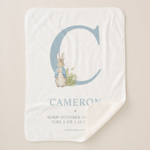 Cobertor Sherpa Peter Rabbit Carta Personalizada C