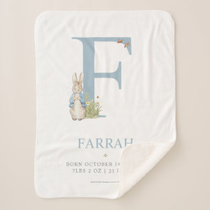 Cobertor Sherpa Peter Rabbit Carta Personalizada F