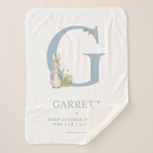 Cobertor Sherpa Peter Rabbit Carta Personalizada G