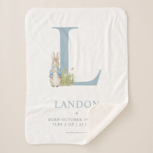 Cobertor Sherpa Peter Rabbit Carta Personalizada L