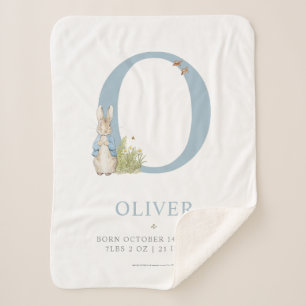 Cobertor Sherpa Peter Rabbit Carta personalizada O