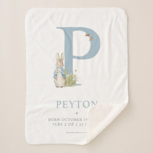 Cobertor Sherpa Peter Rabbit Carta Personalizada P