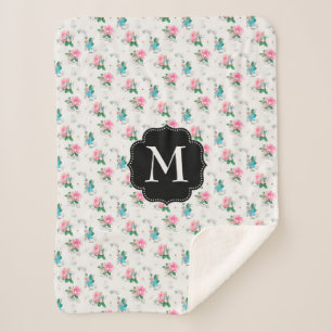 Cobertor Sherpa Peter Rabbit Esquecer-me do padrão não floral