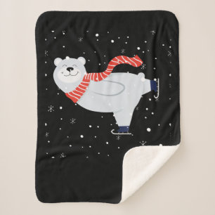 Cobertor Sherpa Pico De Gelo Do Urso Polar No Natal