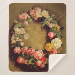 Cobertor Sherpa Pierre-Auguste Renoir - Coroa de Rosas