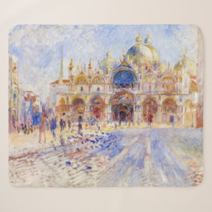 Cobertor Sherpa Pierre-Auguste Renoir - Veneza, Praça de São Marco