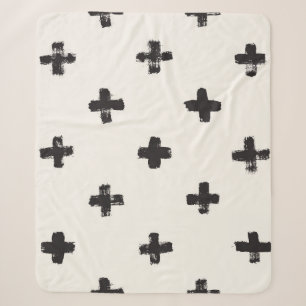 Cobertor Sherpa Pincel Trave Vintage Padrão Sem Olho