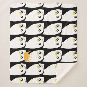 Cobertor Sherpa Pinguim Cômico: Vintagem Branca Preta