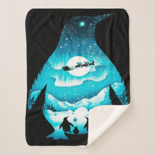 Cobertor Sherpa Pinguim Personalizado Cartão de aniversário