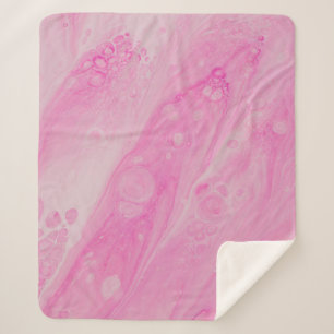 COBERTOR SHERPA PINK AND WHITE FLORAL TEXTILE