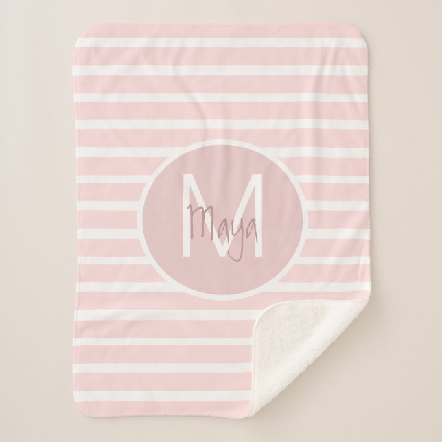 COBERTOR SHERPA PINK STRIPES SHERPA BLANKET (Frente)