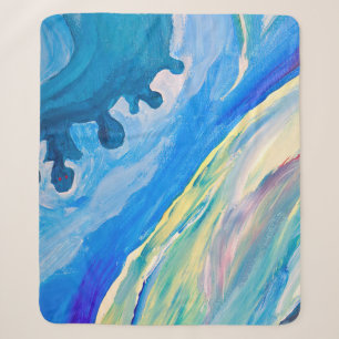 Cobertor Sherpa Pintura acrílica colorida, fundo texturizado.