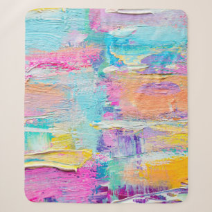 Cobertor Sherpa Pintura acrílica desenhada à mão. Abstrato art