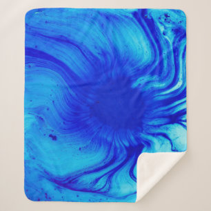 Cobertor Sherpa Pintura de abstrato azul e lacrimogêneo