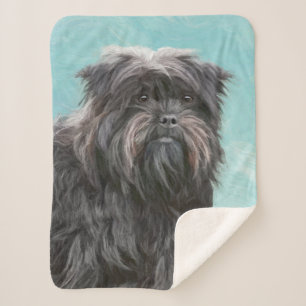 Cobertor Sherpa Pintura de Affenpinscher - Arte de Cachorro Origin