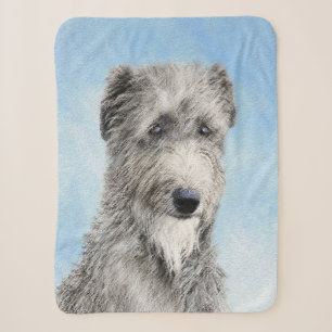 Cobertor Sherpa Pintura de Deerhound Escocês - Ar Cachorro Origin