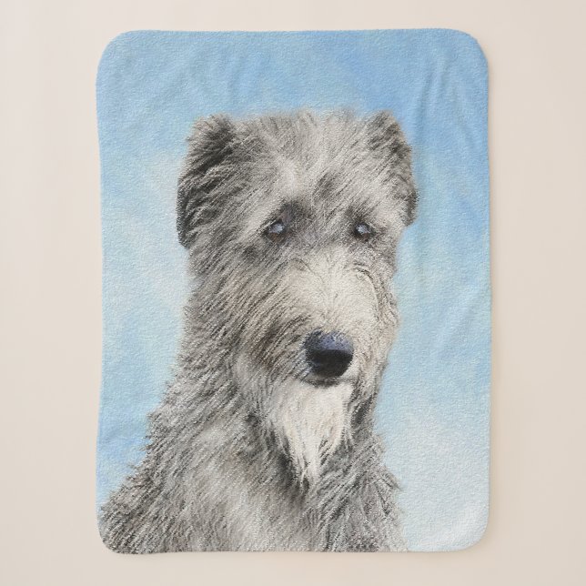 Cobertor Sherpa Pintura De Deerhound Escocês - Cachorro Original C (Frente)
